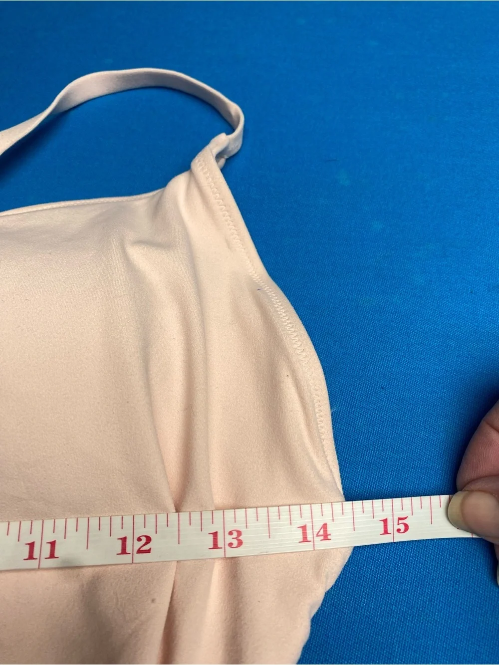 Athleta Light Pink V-Neck Ruched Bodysuit